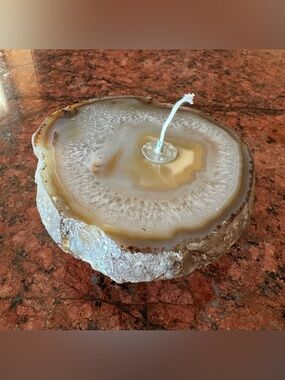 Natural Agate Slice Oil Candle